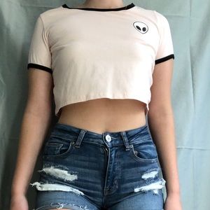 shein alien crop top